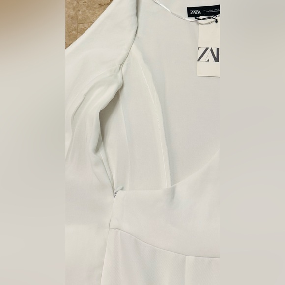 Zara White Sleeveless Women’s Jumpsuit, Size Small. NWT - Picture 5 of 13